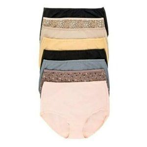 NWT Felina Women's High Waist Cotton Stretch Briefs 8 Pack Size S $40 9C198